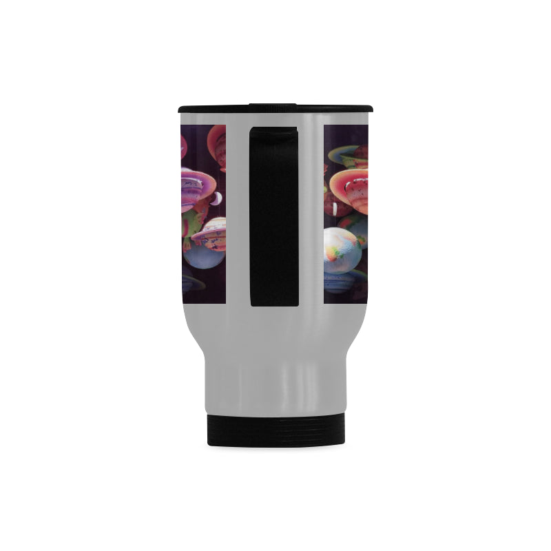 Travel Mug Alien Planet (Silver ,14OZ) ( Made In USA)