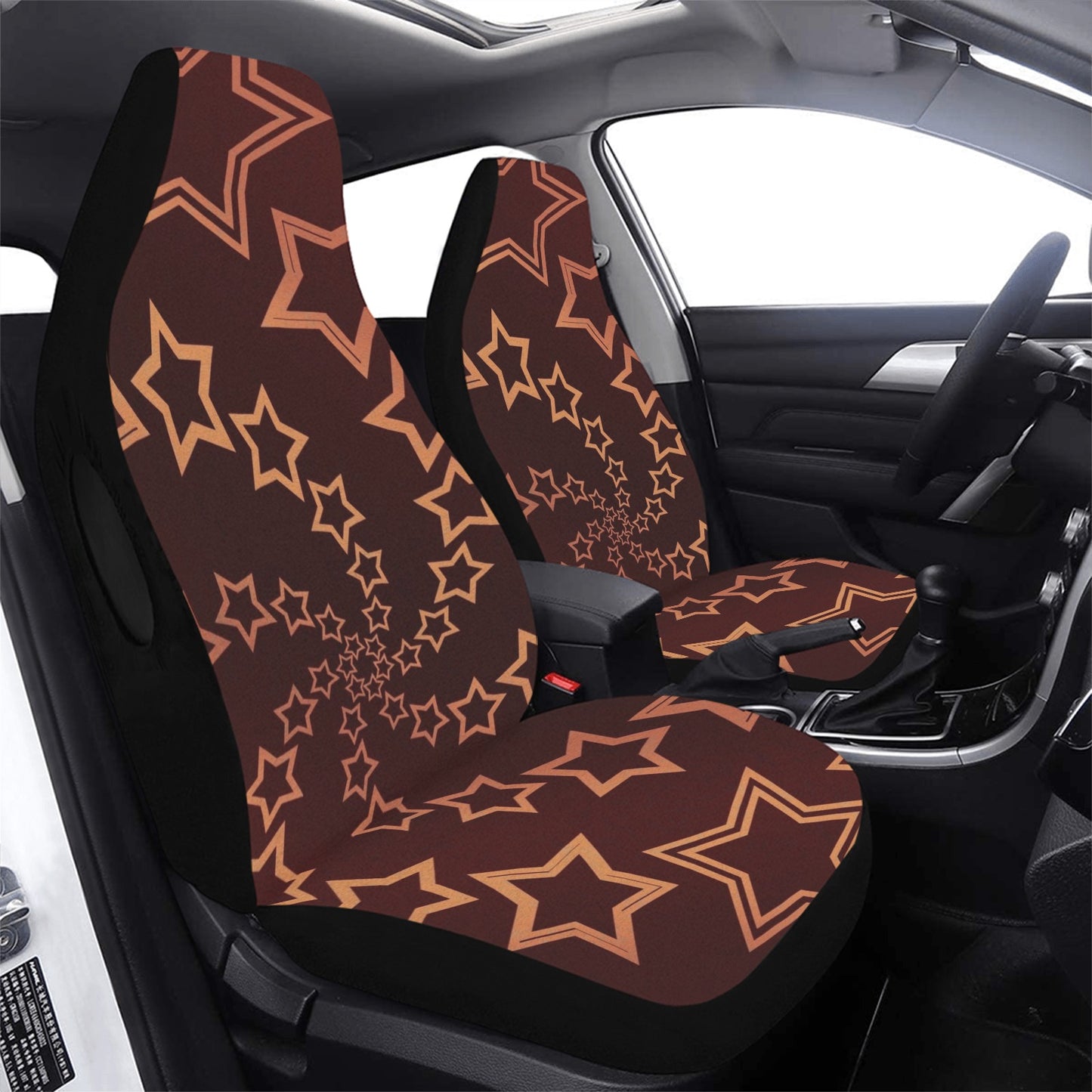 Car Seat Cover Gold Stars Airbag Compatible (Set of 2)