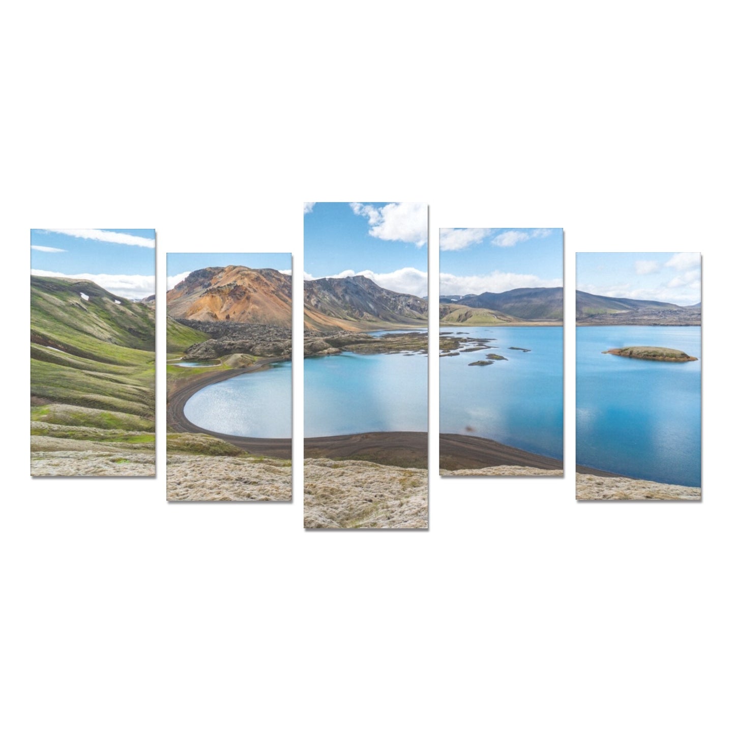 FOX PRODUCTS- Canvas Wall Art Prints(No frame) - The Lake - 5-Pieces/Set F
