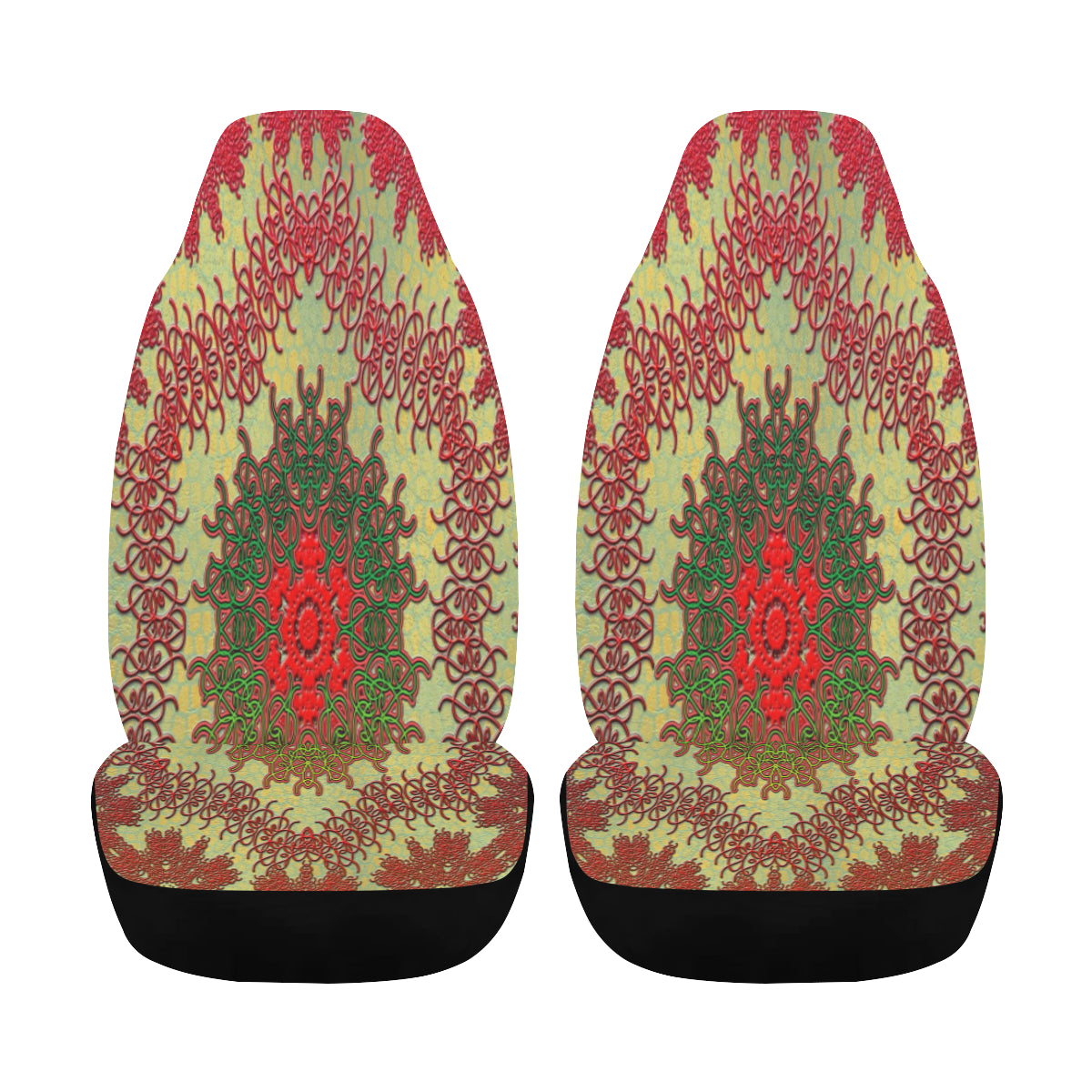 Car Seat Cover Mandala Wormhole Airbag Compatible (Set of 2)