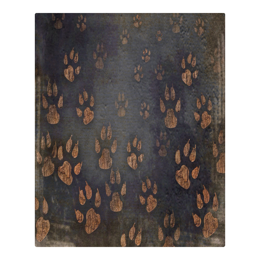 3-Piece Bedding Paw Prints Set (1 Duvet Cover 86"x70"; 2 Pillowcases 20"x30")