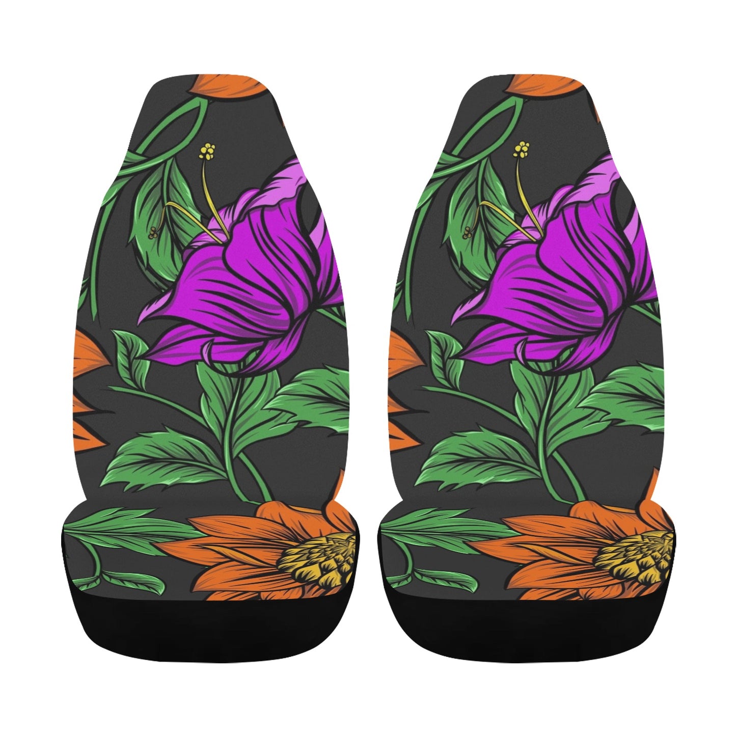 Car Seat Cover Floral Jungle Airbag Compatible (Set of 2)