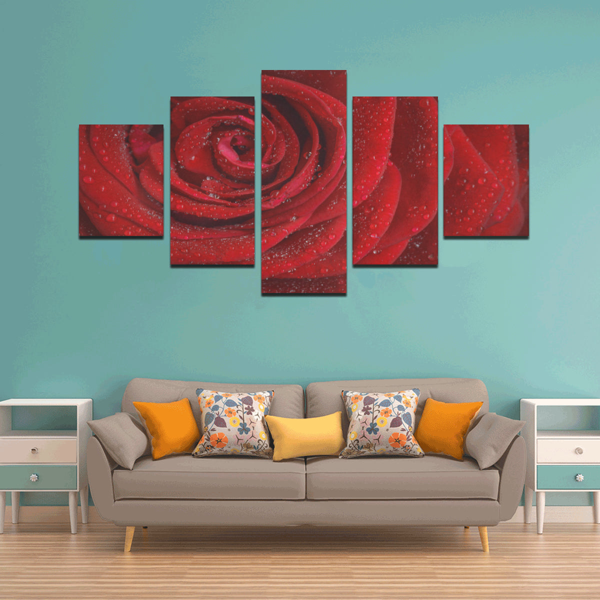 Framed Canvas Rosa Art Prints Set Z (5 Pieces) (Made In USA)