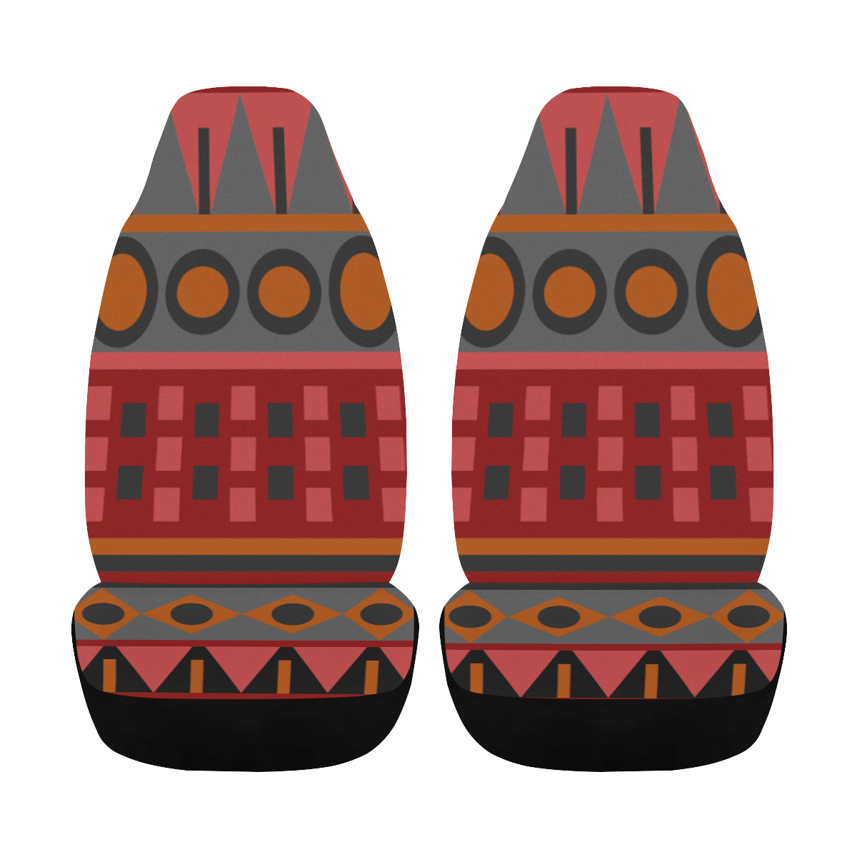 Car Seat Cover Digital Shapes Airbag Compatible (Set of 2)