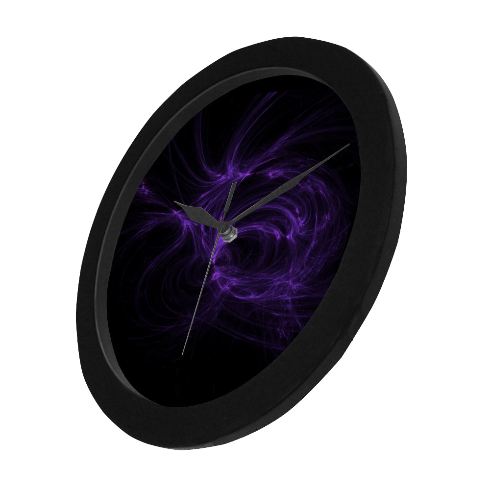 FOX PRODUCTS- Boys Celebrating Elegant Black Wall Clock Fractal Flame