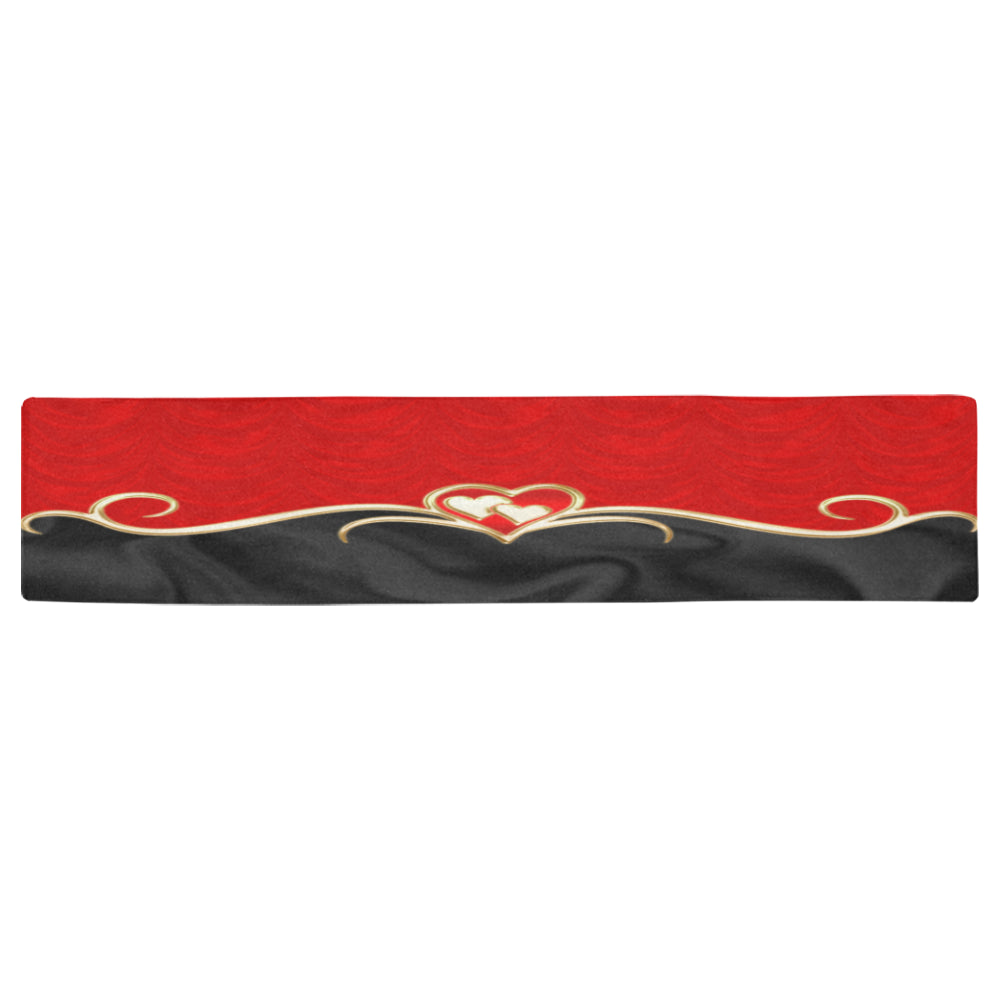 Table Runner Golden Hearts 16" x 72"