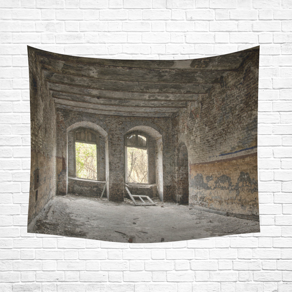 Wall Tapestry Abandoned Building 60"x 51"