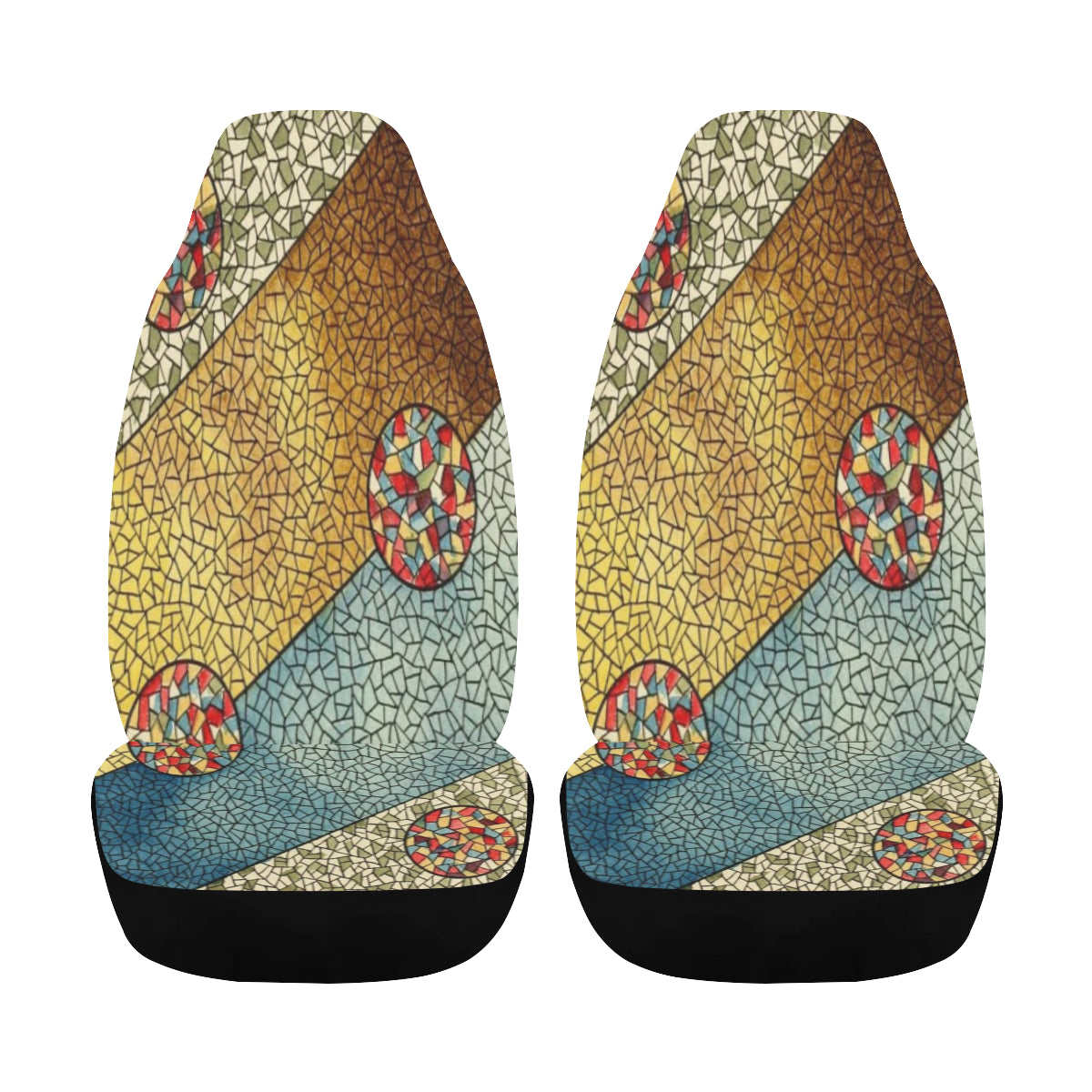 Car Seat Cover Stained Glass Airbag Compatible (Set of 2)