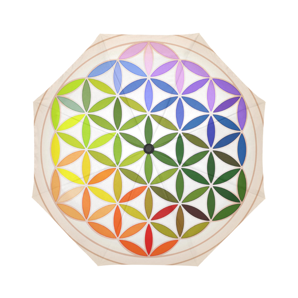 Anti-UV Automatic Mandala Rainbow Umbrella