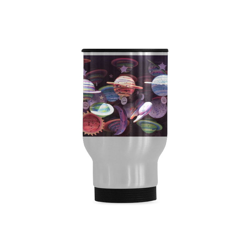 Travel Mug Alien Planet (Silver ,14OZ) ( Made In USA)
