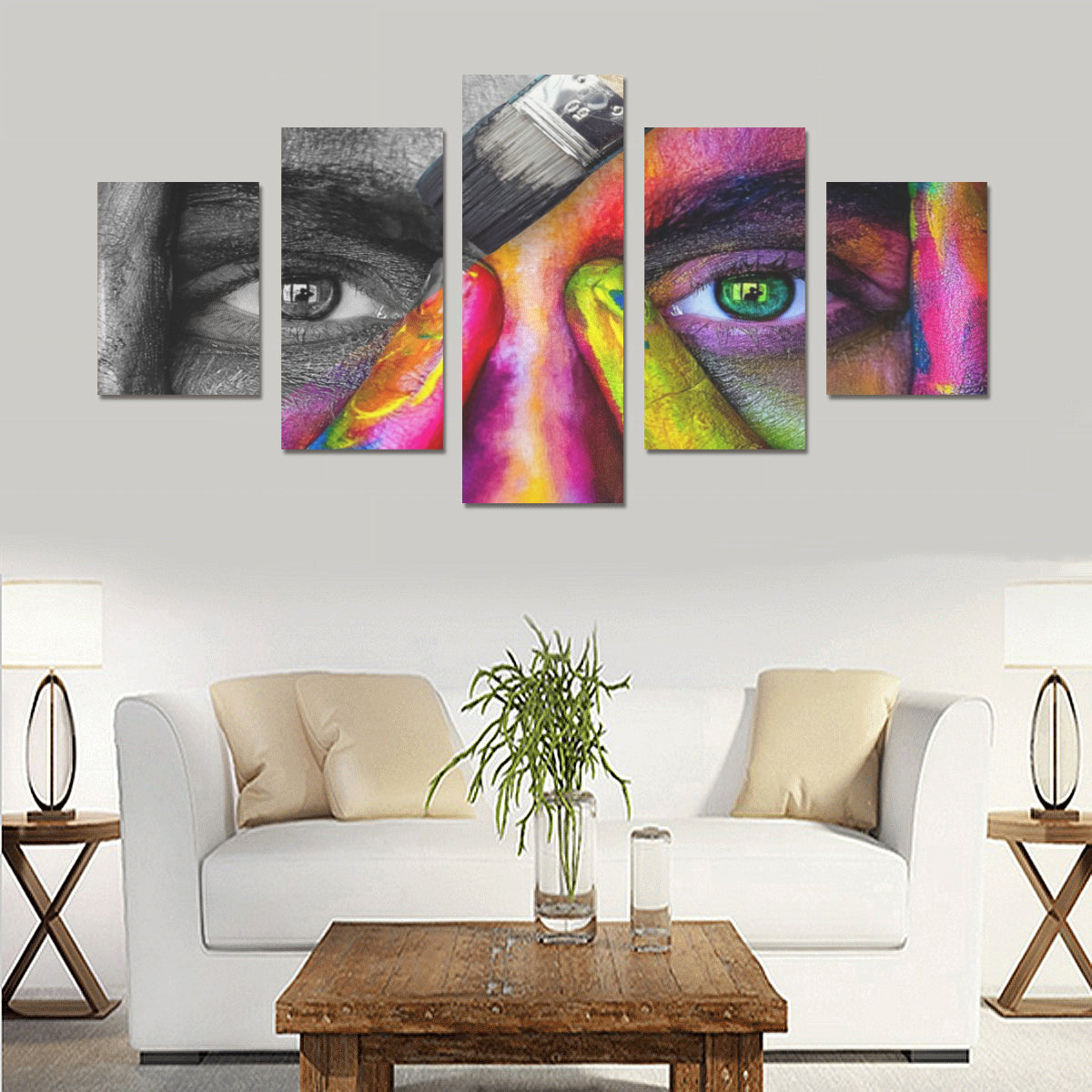 FOX PRODUCTS- Canvas Wall Art Prints (No Frame) 5-Pieces/Set B Cover Of color