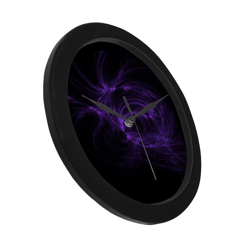 FOX PRODUCTS- Boys Celebrating Elegant Black Wall Clock Fractal Flame