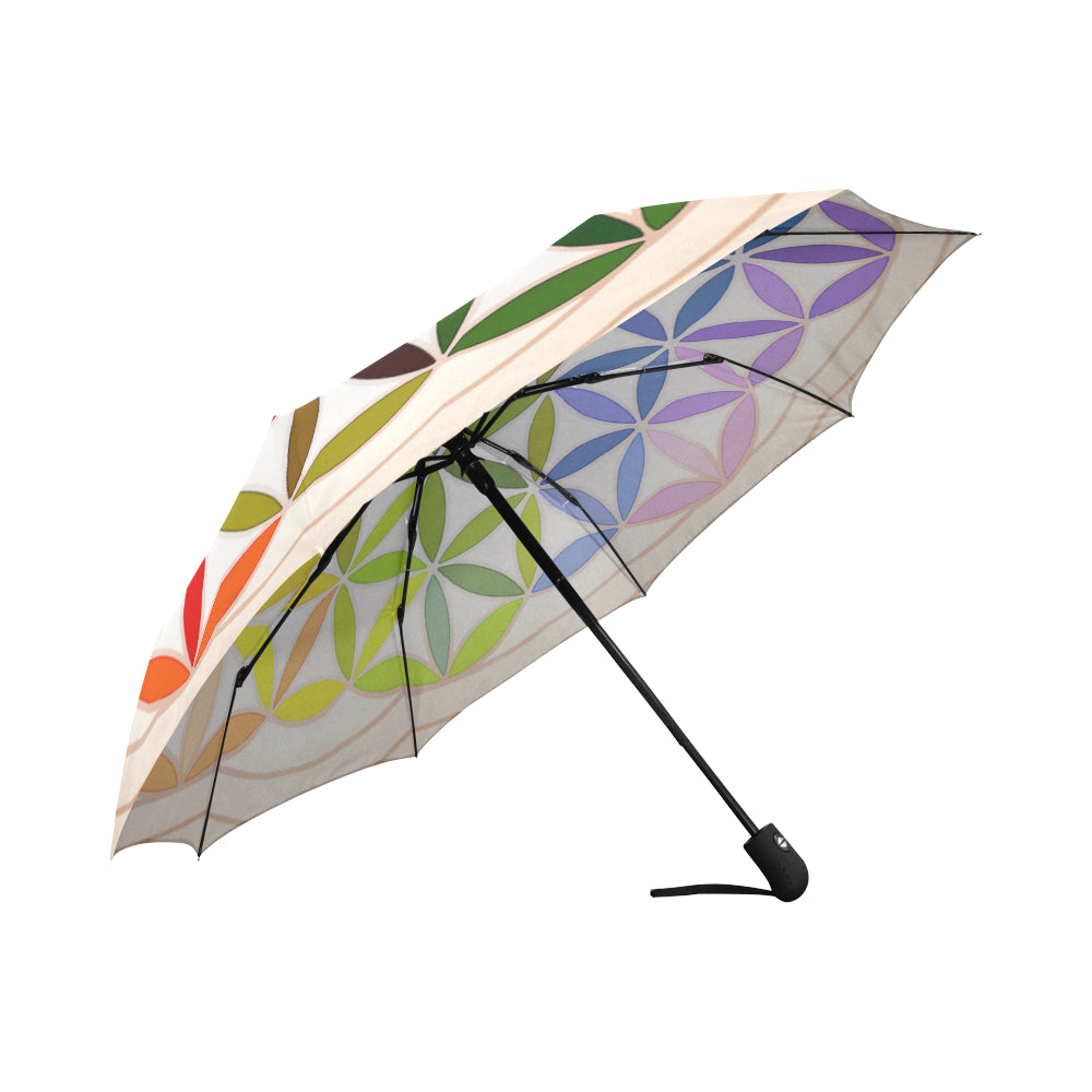 Anti-UV Automatic Mandala Rainbow Umbrella