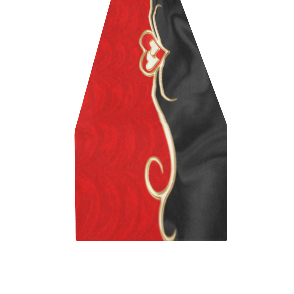 Table Runner Golden Hearts 16" x 72"