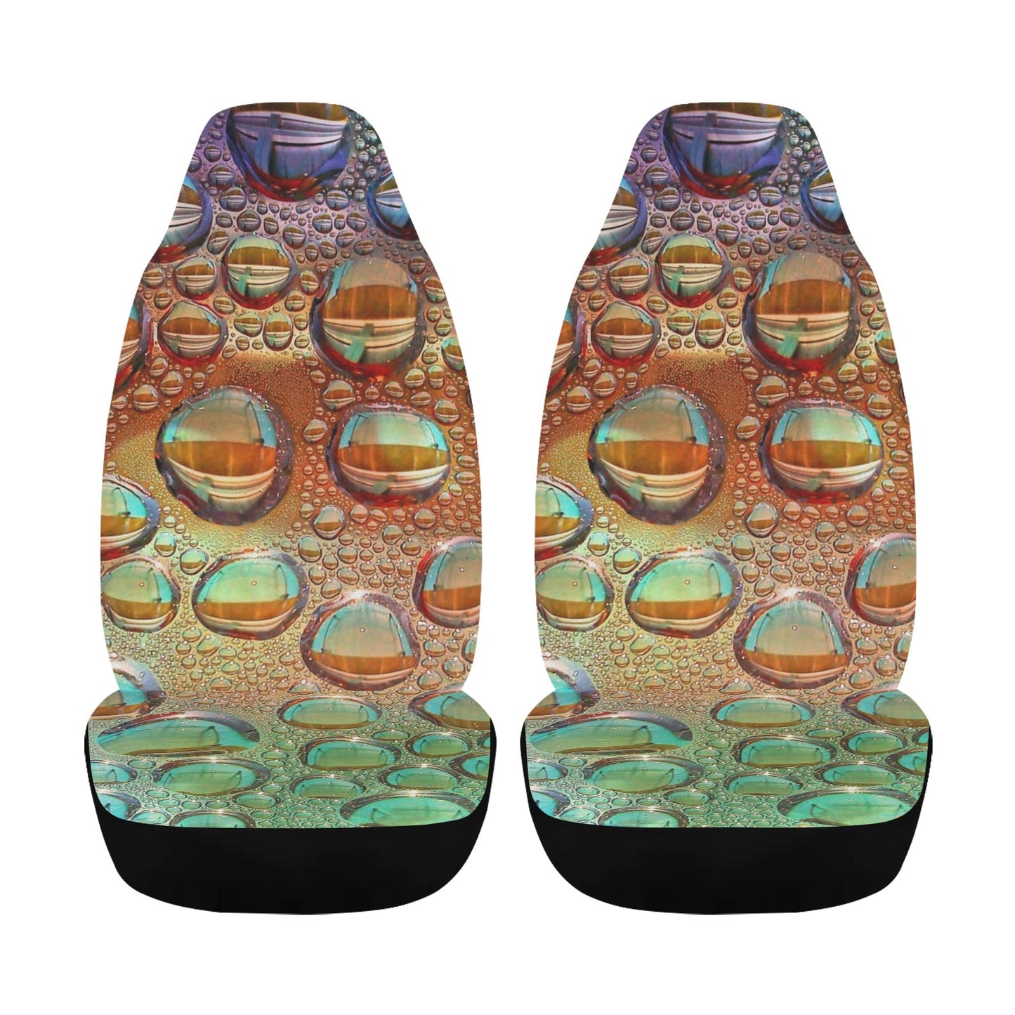 Car Seat Cover Copper Raindrops Airbag Compatible (Set of 2)