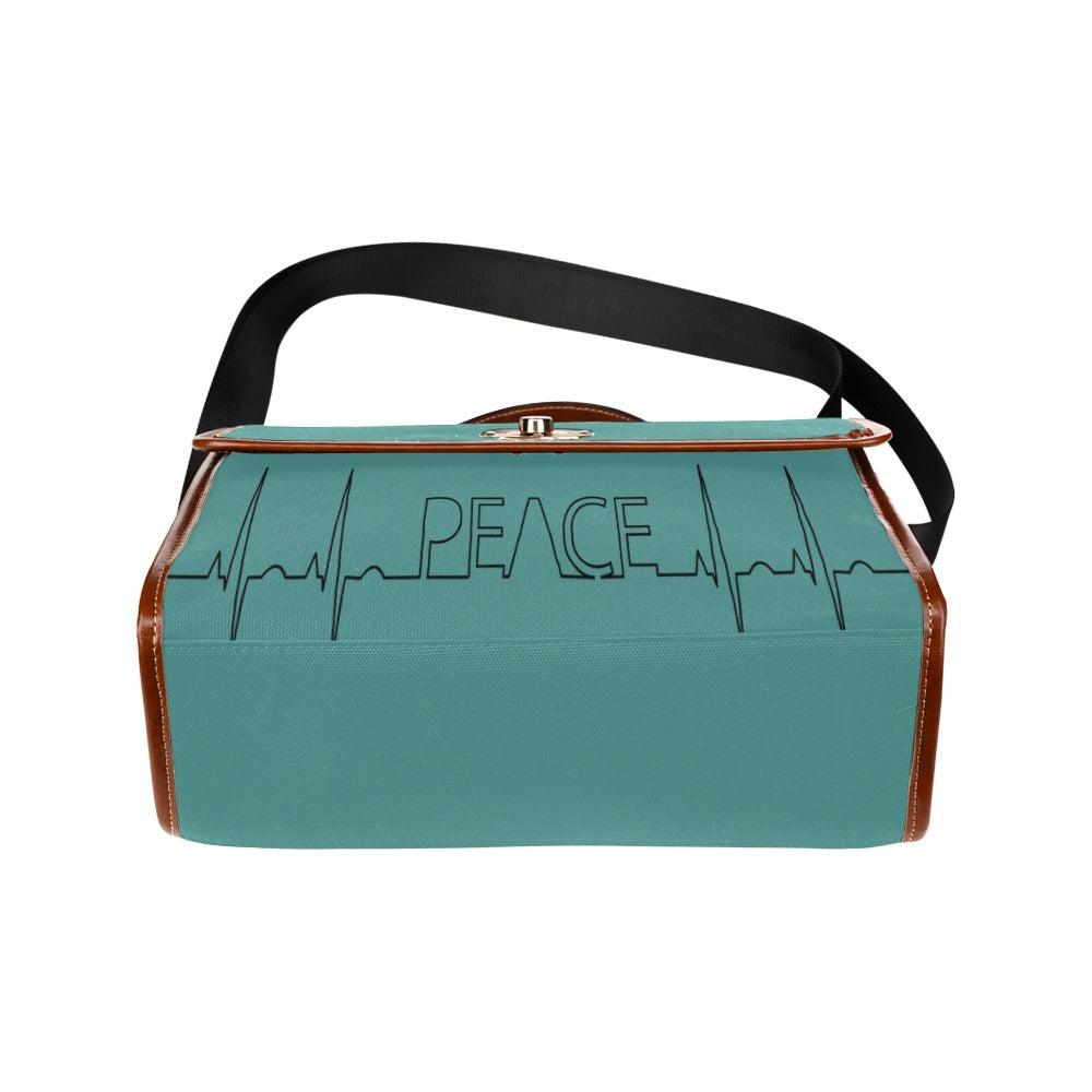 FOX PRODUCTS- Waterproof Canvas Bag "Peace" (All Over Print) (Model 1641)