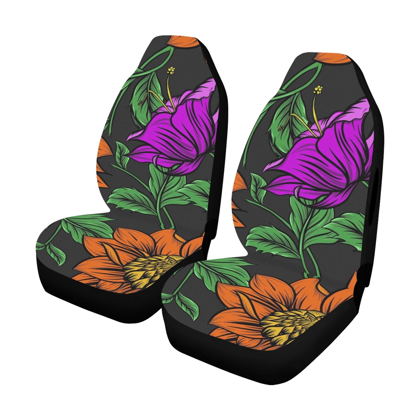 Car Seat Cover Floral Jungle Airbag Compatible (Set of 2)