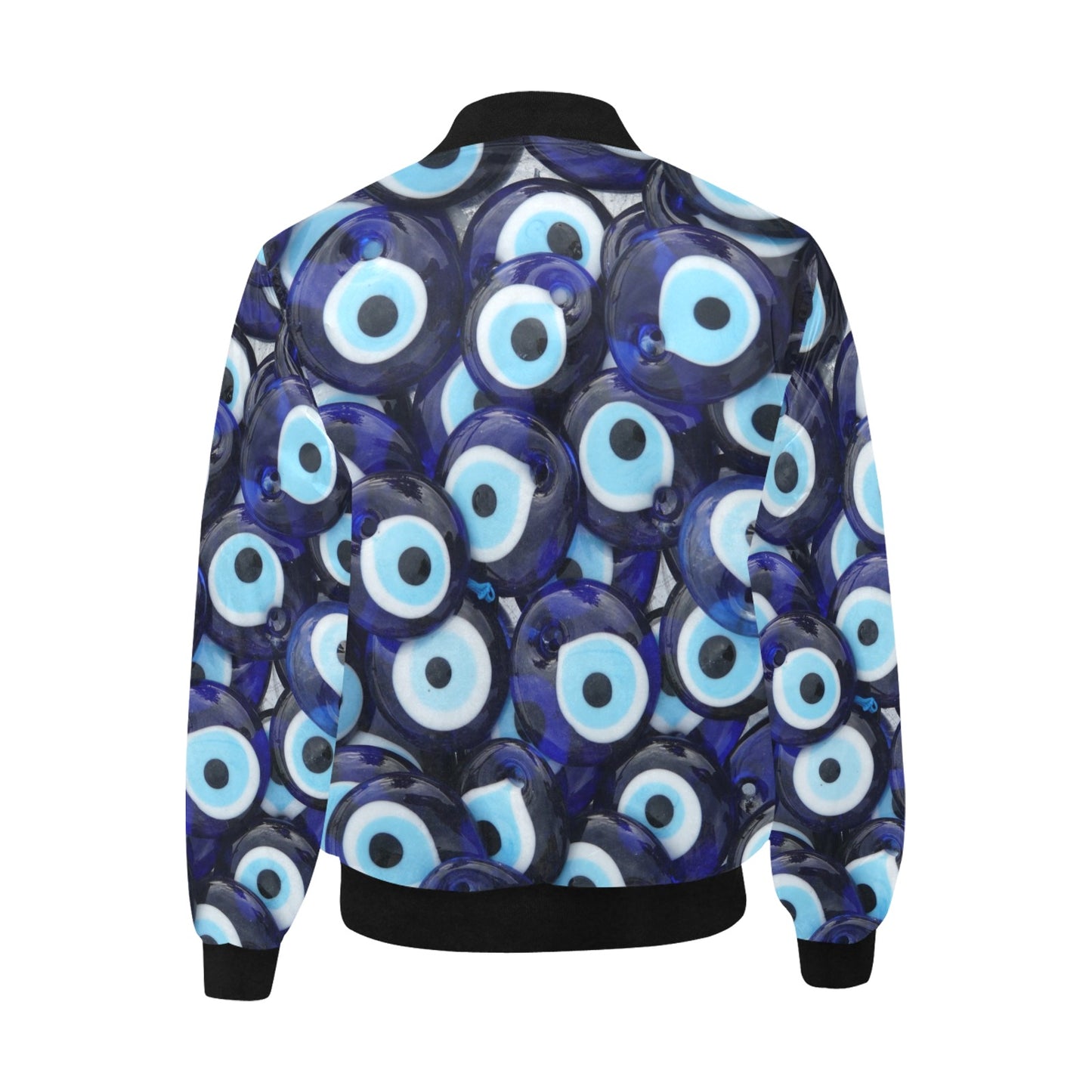 Men's All Over Print Evil Eye Quilted Bomber Jacket (Model H33)