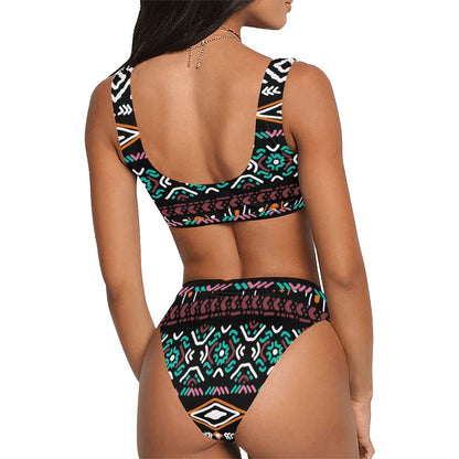 Sports Top & High-Waisted Adrianna Too Bikini Swimsuit (Model S07)