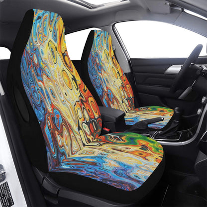 FOX PRODUCTS - Car Seat Cover Airbag Compatible | Rainbow Snakeskin | (Set of 2)