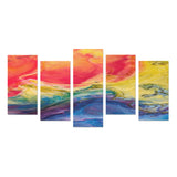 FOX PRODUCTS- Canvas Wall Art Prints (No Frame) 5-Pieces/Set F A Splash Of Color