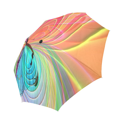 Automatic Foldable Multi-color Butterfly Swirl Umbrella