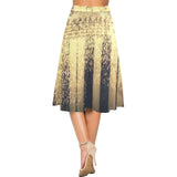 Women's Crepe Faded Bottom Keys Skirt (Model D16)