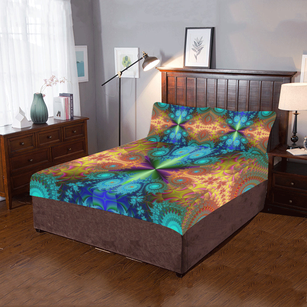 3-piece Bedding Set Fractal