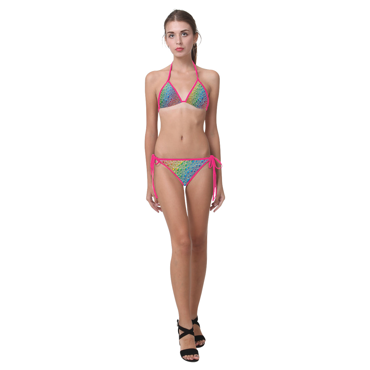 Swimsuit Rainbow Drops Bikini- Women (5 colors)