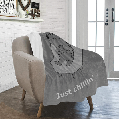 FOX PRODUCTS- Ultra-Soft Micro Fleece Blanket Just Chillin' 30"x40"