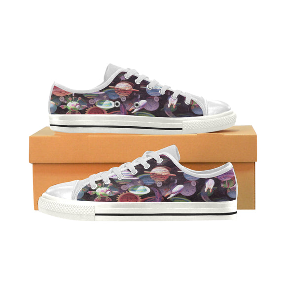 Women's Canvas Alien Planet Shoes (Model 018) (Made In USA)