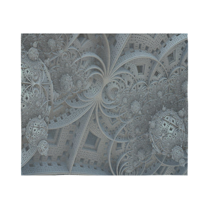 Wall Tapestry Grey Fractal 60"x 51"