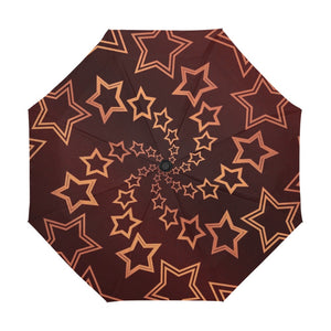 Anti-UV Automatic Gold Stars Umbrella (Outside Printing) (Model U09)