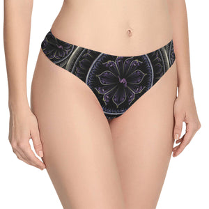 Underwear Women's Classic Thong, Fractal Lily (Model L5)