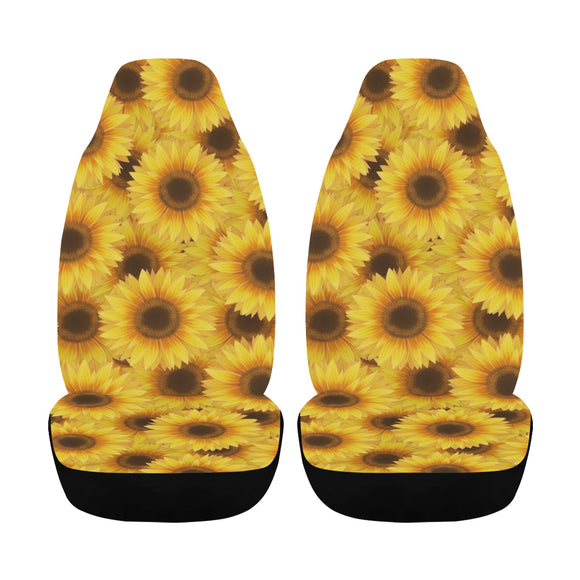 Car Seat Cover Sunflower Garden Airbag Compatible (Set of 2)