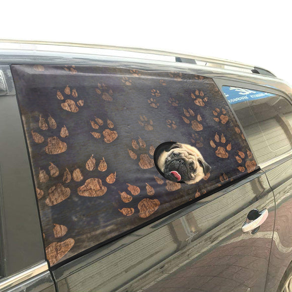 Pet Dogs Car Window Sun Shade Cover-Paw Prints (3 colors)