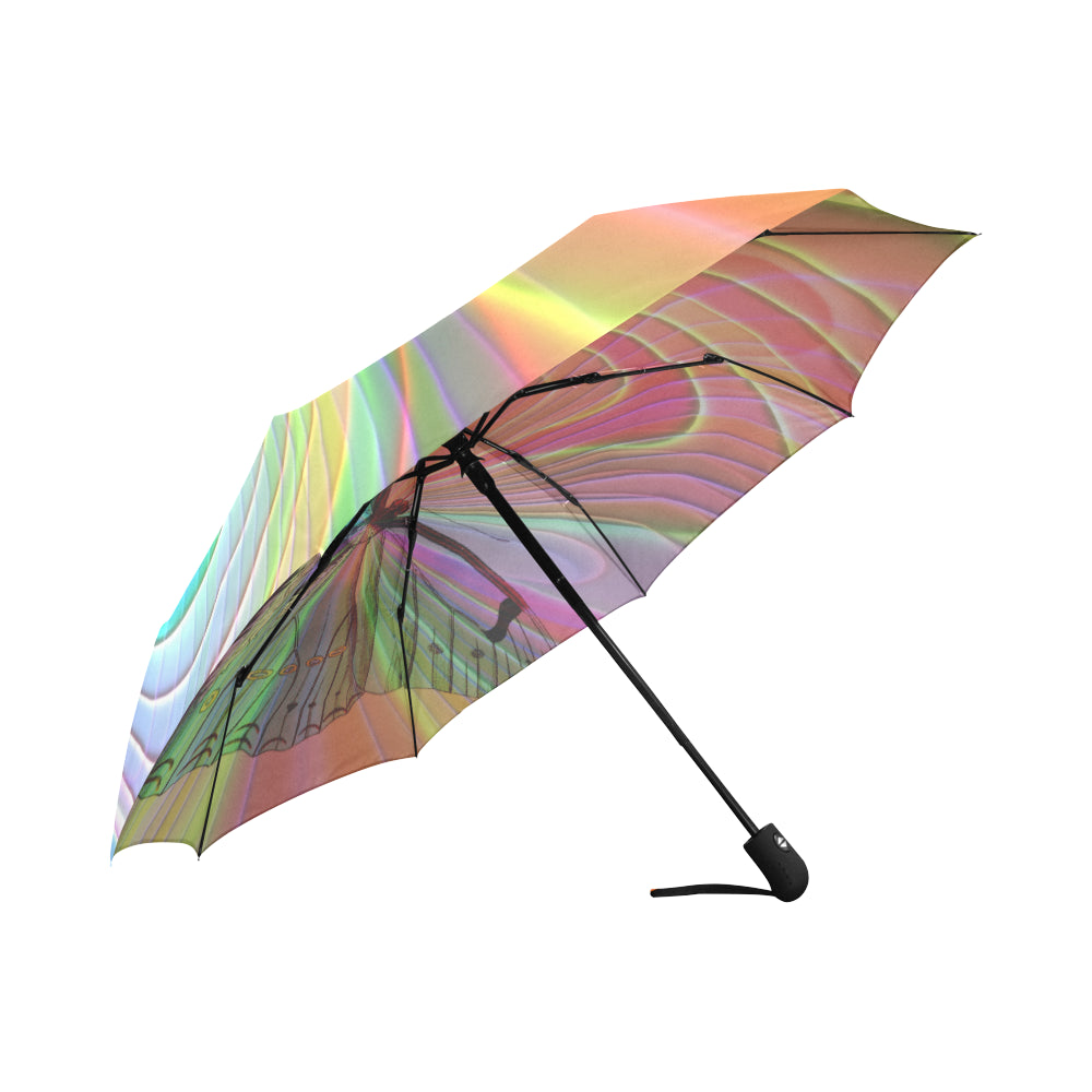 Automatic Foldable Multi-color Butterfly Swirl Umbrella