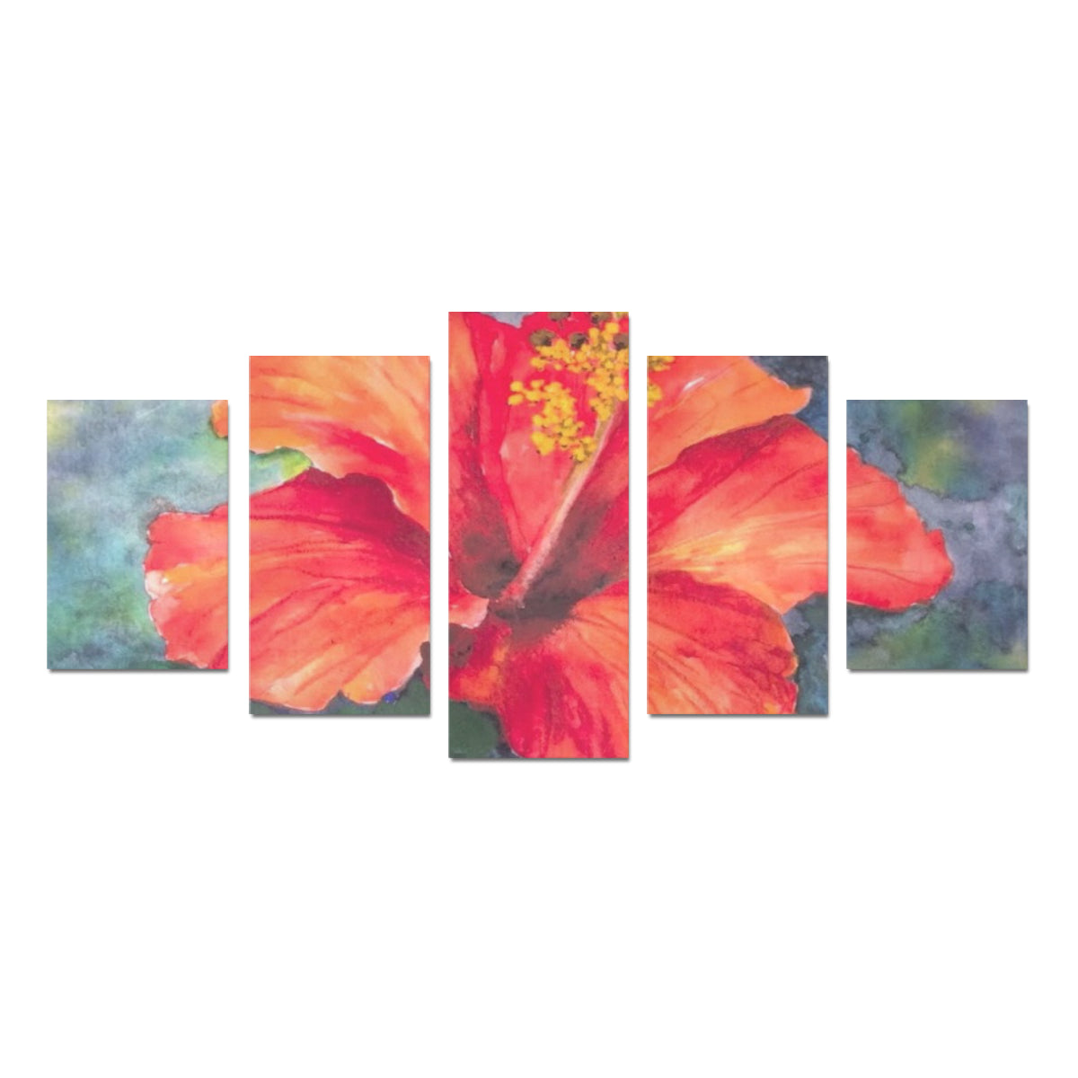 FOX PRODUCTS- Canvas Wall Art Prints (No Frame) 5-Pieces/Set D The Bloom