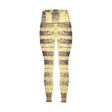 All Over Print High Waist Faded Keys Leggings with Pockets (Model L56)