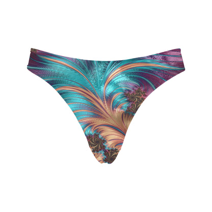 Underwear Women's Classic, Thong Fractal Feather (Model L5)