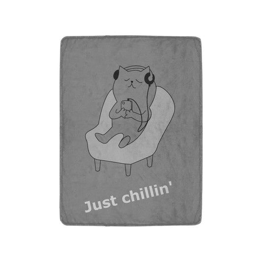 FOX PRODUCTS- Ultra-Soft Micro Fleece Blanket Just Chillin' 30"x40"