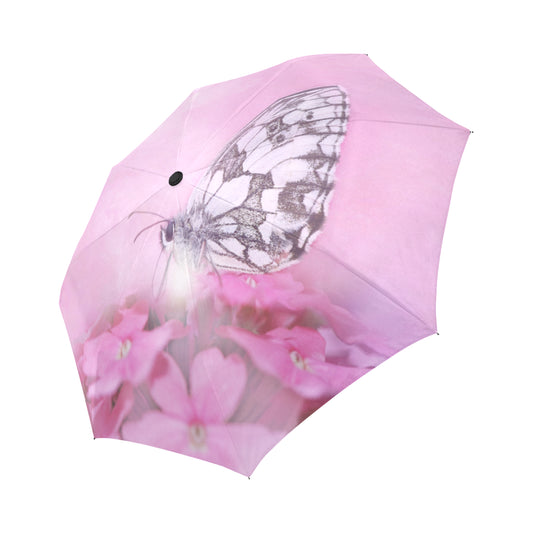 Anti-UV Automatic Foldable Pink Butterfly Umbrella