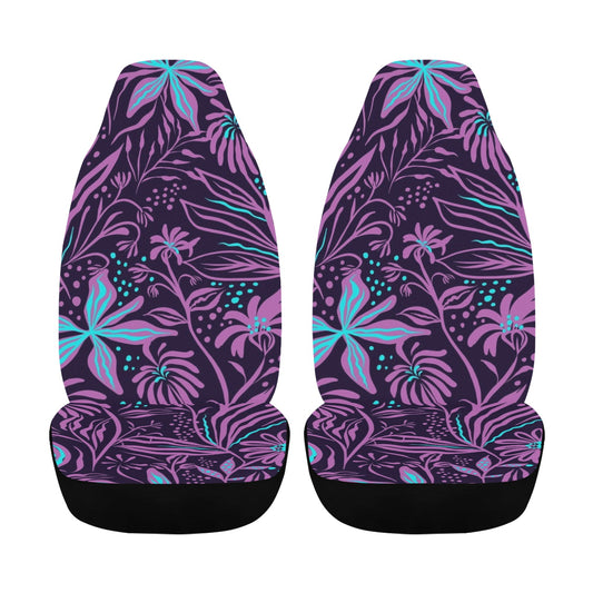 Car Seat Cover Electric Floral Splash Airbag Compatible (Set of 2)