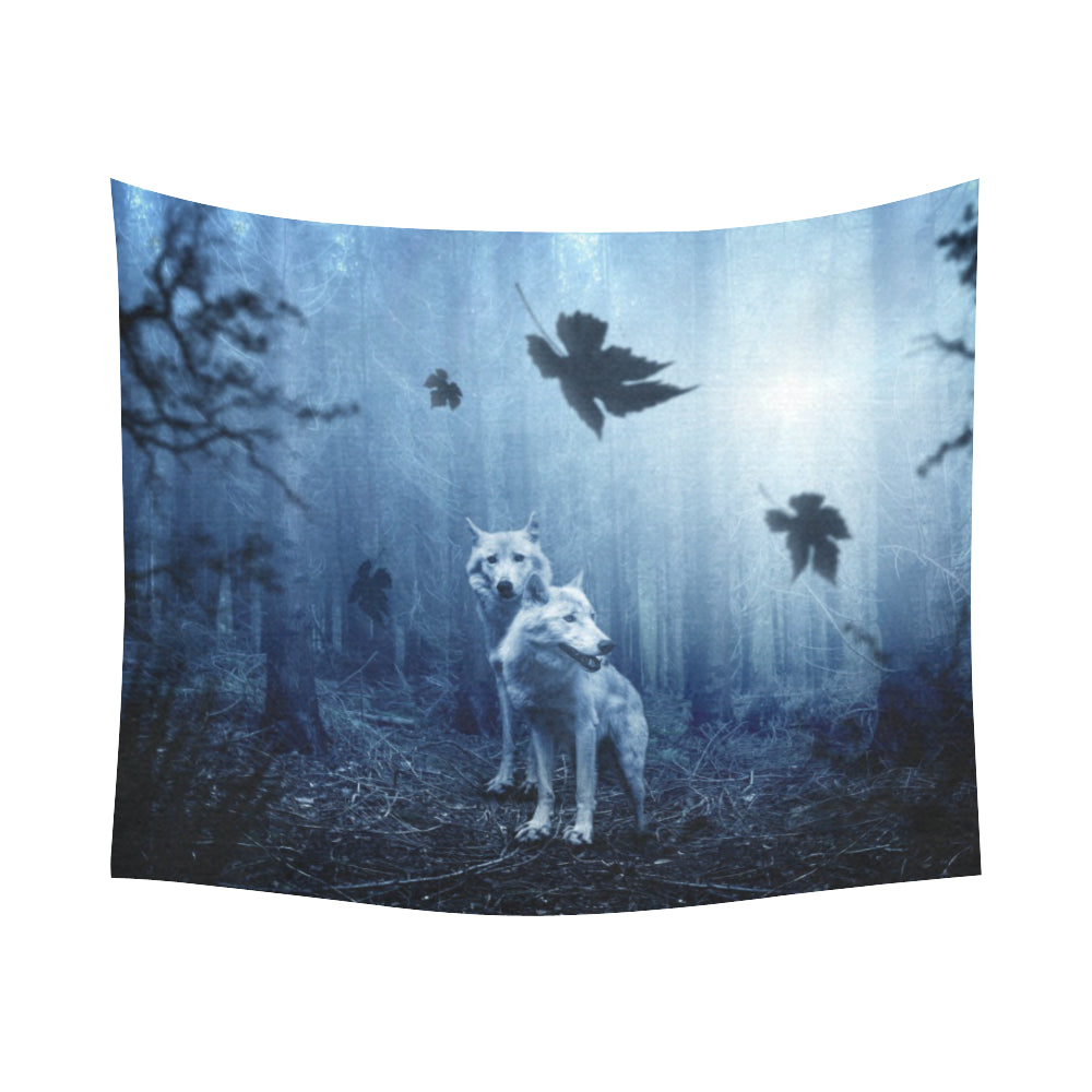 FOX PRODUCTS- Wall Tapestry The Wolves Forest  60"x 51"