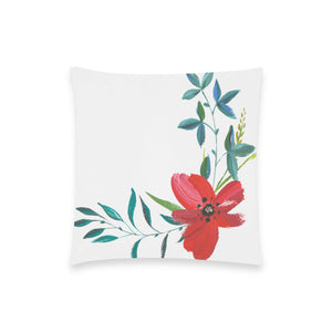 FOX PRODUCTS- Throw Pillow Cover (18" x 18")  Flower Beauty