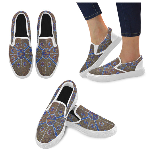 Slip-On Canvas Women's Aboriginal Shoes (Model 019)