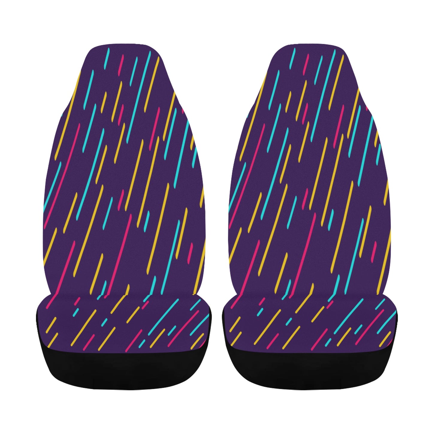 FOX PRODUCTS - Car Seat Cover Airbag Compatible - "Colored Rain" - (Set of 2)