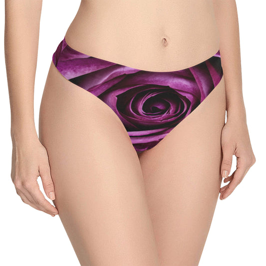 Underwear Women's Classic Thong, Purple Rose (Model L5)