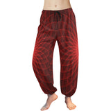 Harem Red Mandala Women's Pants (Model L18)