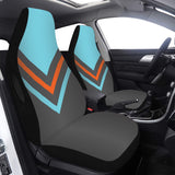 Car Seat Cover Angular Blue Airbag Compatible (Set of 2)